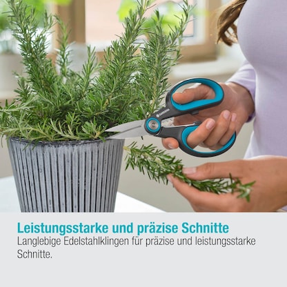 Artikelbild 5 für GARDENA Kräuterschere HerbCut türkis, schwarz 17,3 cm, Artikelnummer 211858