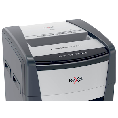 Artikelbild 12 für Rexel XP520+ Aktenvernichter mit Partikelschnitt P-5, 2 x 15 mm, bis 20 Blatt, grau, Artikelnummer 255879