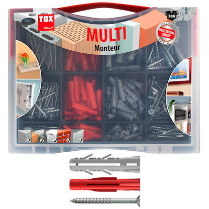 Artikelbild 8 für TOX Monteur Multi TRI 094901021 Dübel- und Schrauben-Sortiment, 336-teilig, Artikelnummer 559593