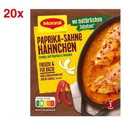 Artikelbild 6 für Maggi® Paprika-Sahne-Hähnchen-Sauce 20x 3 Portionen, Artikelnummer 612683