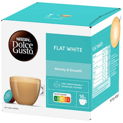 Artikelbild 22 für NESCAFÉ DOLCE GUSTO® Flat White Velvety & Smooth Kaffeekapseln, mild, 16 Portionen, Artikelnummer 612863