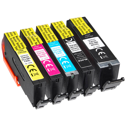 Artikelbild 3 für office discount 1x pigmentschwarz, 1x schwarz, 1x cyan, 1x magenta, 1x gelb Druckerpatronen kompatibel zu Canon PGI-580XXL PGBK, CLI 581XXL BK/C/M/Y, 5er-Set, Artikelnummer 577029