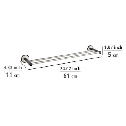 Artikelbild 4 für WENKO Handtuchhalter Duo Udine silber, Artikelnummer 808632