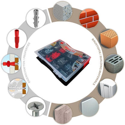 Artikelbild 7 für TOX Monteur Multi TRI 094901021 Dübel- und Schrauben-Sortiment, 336-teilig, Artikelnummer 559593