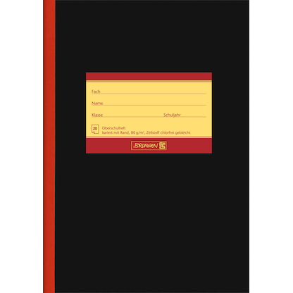 Artikelbild 2 für BRUNNEN Schulheft Oberschule Lineatur 10 kariert DIN A5 Außenrand, 20 Blatt, Artikelnummer 622433