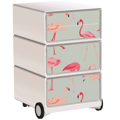 Artikelbild für PAPERFLOW easyBox Tropical Rollcontainer weiß, bunt 4 Auszüge 39,0 x 43,6 x 64,2 cm, Artikelnummer 215329