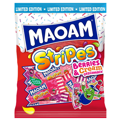 Artikelbild 20 für MAOAM Stripes Berries & Cream Kaubonbons 19 St./ 175,0 g, Artikelnummer 369118