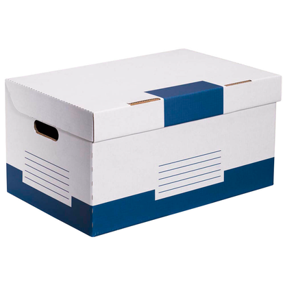 Artikelbild 2 für 10 Cartonia Archivcontainer weiß/blau 54,8 x 36,4 x 26,8 cm, Artikelnummer 810812