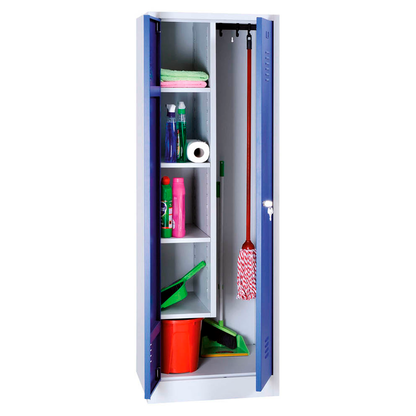 Artikelbild 3 für LÜLLMANN Putzmittelschrank 510721 enzianblau, lichtgrau 60,0 x 50,0 x 180,0 cm, aufgebaut, Artikelnummer 182438