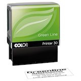 Artikelbild 1 für COLOP Textstempel, individualisierbar Printer 30 Green Line selbstfärbend schwarz ohne Logo, 1 St., Artikelnummer 752428