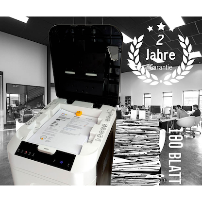 Artikelbild 5 für AKTION: LMG AUTO180P4 Aktenvernichter mit Partikelschnitt P-4, 4 x12 mm, bis 180 Blatt, lichtgrau, Artikelnummer 189926