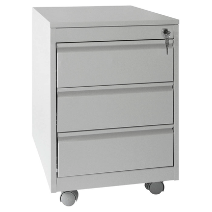 Artikelbild 2 für SZ Metall Rollcontainer lichtgrau 3 Auszüge 46,0 x 60,0 x 60,0 cm, Artikelnummer 421089