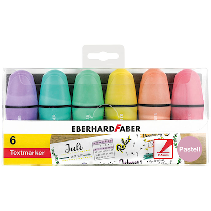 Artikelbild 12 für EBERHARD FABER pastell Mini Textmarker farbsortiert, 6 St., Artikelnummer 749533