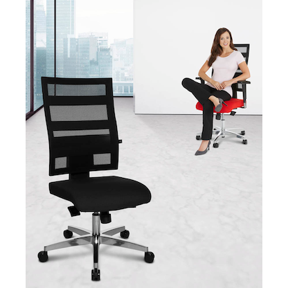 Artikelbild 3 für Topstar Bürostuhl X-Pander, 9590T200 Stoff schwarz, Gestell alu, Artikelnummer 986380