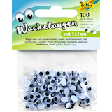 Artikelbild 1 für folia Wackelaugen weiß oval 100 St., Artikelnummer 963682