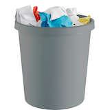 Artikelbild 1 für helit the green german Papierkorb 18,0 l grau, Artikelnummer 823684