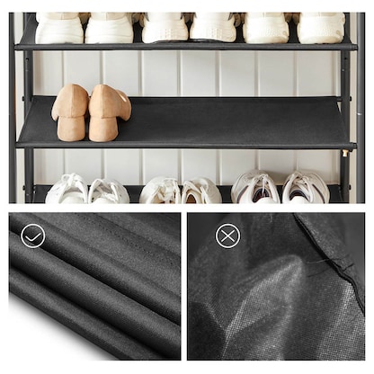 Artikelbild 9 für VASAGLE Schuhregal braun, schwarz 75,0 x 30,0 x 91,0 cm, Artikelnummer 260929