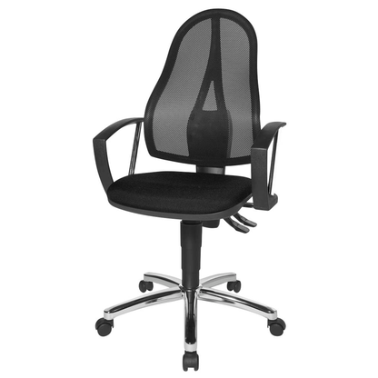 Artikelbild 6 für Topstar Bürostuhl Point 60 Netz Plus, G200 Stoff schwarz, Gestell chrom, Artikelnummer 383109