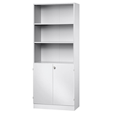 Artikelbild 1 für HAMMERBACHER Regalschrank Savona, V6770/W/W/SG weiß 80,0 x 42,0 x 200,4 cm, Artikelnummer 640255