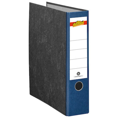 Artikelbild 2 für office discount Ordner dunkelblau marmoriert Karton 8,0 cm DIN A4, Artikelnummer 573182