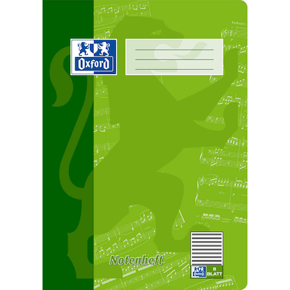 Artikelbild 2 für OXFORD Notenheft ohne Hilfslinien Lineatur 14 Notenlineatur DIN A4 ohne Rand, 8 Blatt, Artikelnummer 884421