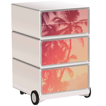 Artikelbild für PAPERFLOW easyBox Tropical Rollcontainer weiß, bunt 4 Auszüge 39,0 x 43,6 x 64,2 cm, Artikelnummer 215846
