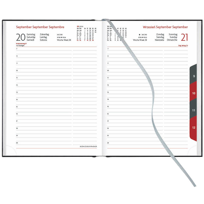Artikelbild 3 für Lediberg Buchkalender Tagesplaner 2026 schwarz, Artikelnummer 550556