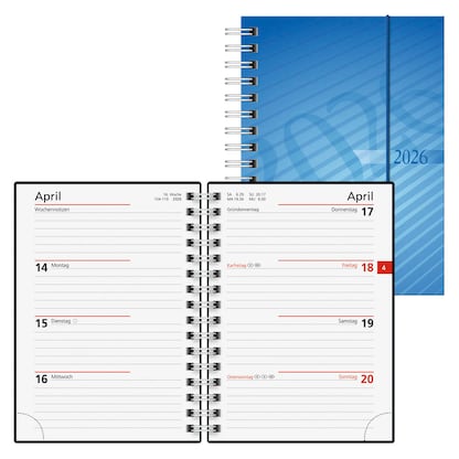 Artikelbild 23 für rido idé Taschenkalender mit Spirale 2026 blau, Artikelnummer 594777