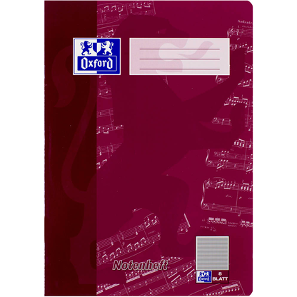 Artikelbild 2 für OXFORD Notenheft Lineatur 14 Notenlineatur mit Hilfslinien DIN A4 ohne Rand, 8 Blatt, Artikelnummer 884440