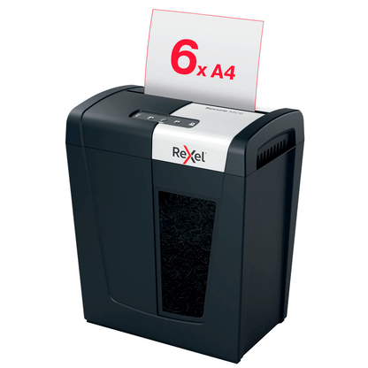 Artikelbild 11 für Rexel Secure MC6 Aktenvernichter mit Partikelschnitt P-5, 2 x 15 mm, bis 6 Blatt, schwarz, Artikelnummer 437192