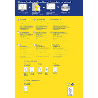 Artikelbild 4 für AVERY Zweckform CD-Einleger C32250-25 weiß, Artikelnummer 955971