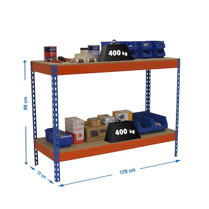 Artikelbild 2 für Simonrack Werkbank SIMONWORK BASIC 2 orange, blau 120,0 x 75,0 x 90,0 cm, Artikelnummer 979777