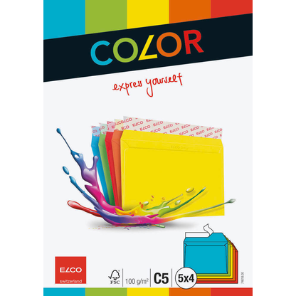 Artikelbild 2 für ELCO Briefumschläge DIN C5 ohne Fenster farbsortiert haftklebend 20 St., Artikelnummer 334191