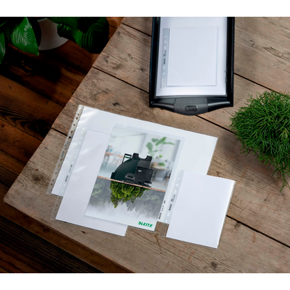 Artikelbild 8 für AKTION: 25 LEITZ Prospekthüllen Recycle 4791 DIN A4 transparent genarbt 0,10 mm mit Prämie nach Registrierung, Artikelnummer 118616