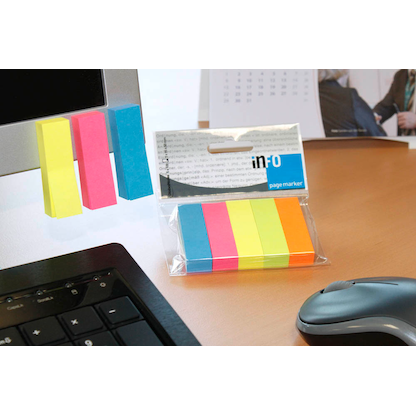 Artikelbild 4 für inFO Brillantmix Haftmarker farbsortiert 5x 100 Streifen, Artikelnummer 438818
