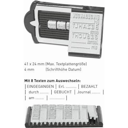 Artikelbild 8 für trodat Datumstempel mit Text 5430/L PROFESSIONAL selbstfärbend blau rot, 1 St., Artikelnummer 442881