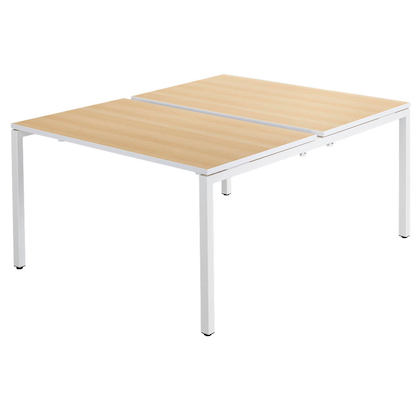 Artikelbild 7 für PAPERFLOW easyDesk Doppelschreibtisch buche rechteckig, 4-Fuß-Gestell weiß 140,0 x 166,0 cm, Artikelnummer 527832