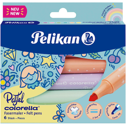 Artikelbild 15 für Pelikan Colorella Pastell 411 Filzstifte farbsortiert, 6 St., Artikelnummer 402554