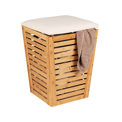 Artikelbild 1 für WENKO Badhocker mit Wäschesammler Bambusa 25143100 hellbraun, Artikelnummer 811127
