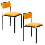 Artikelbild 1 für 2 meet powered by PAPERFLOW Besucherstühle BISTRO CHBISX2V.20 safran Stoff, Artikelnummer 231876