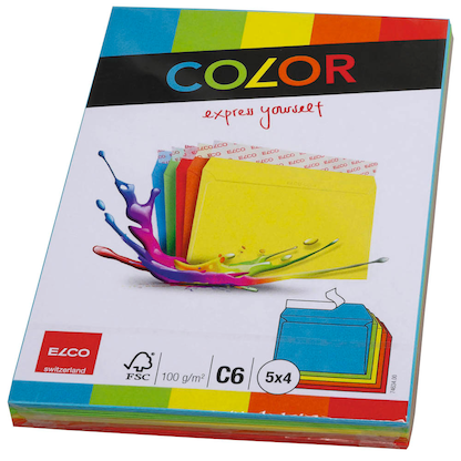 Artikelbild 3 für ELCO Briefumschläge DIN C6 ohne Fenster farbsortiert haftklebend 20 St., Artikelnummer 334211