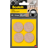 Artikelbild 1 für Scotch EXTRA SOFT Filzgleiter Kunststoff Ø 3,4 cm, 4 St., Artikelnummer 477749