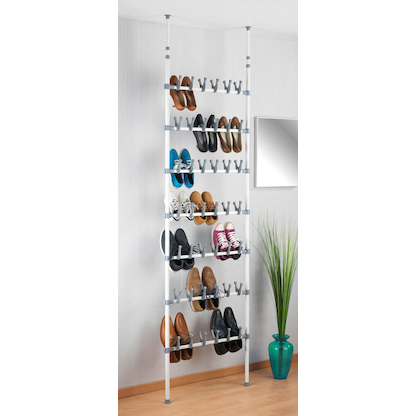 Artikelbild 5 für WENKO Teleskop-Schuhregal Atlas weiß 68,5 x 8,5 x 100,0 - 300,0 cm, Artikelnummer 532198