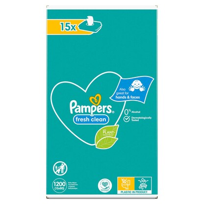 Artikelbild 3 für Pampers® Feuchttücher fresh clean 1-lagig weiß, 1.200 St., Artikelnummer 272066