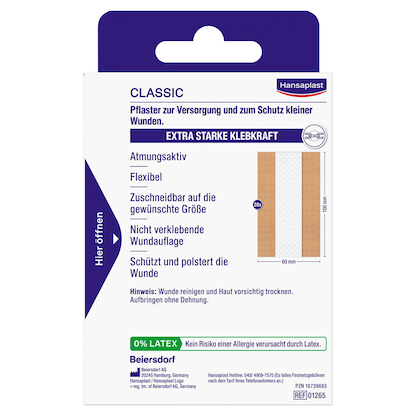 Artikelbild 2 für Hansaplast Pflaster CLASSIC 4808213002 beige 6,0 x 10,0 cm, 20 St., Artikelnummer 464931