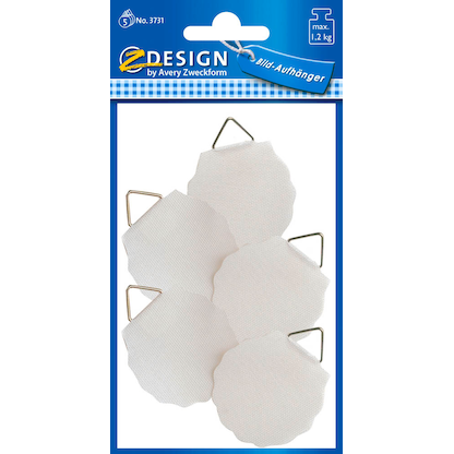 Artikelbild für AVERY Zweckform Bildaufhänger selbstklebend für max. 1,2 kg 40,0 x 40,0 mm, 5 St., Artikelnummer 732554