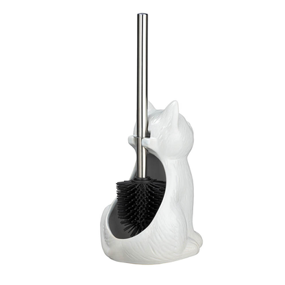 Artikelbild 2 für WENKO WC-Garnitur Cat weiß Stein, Artikelnummer 813582