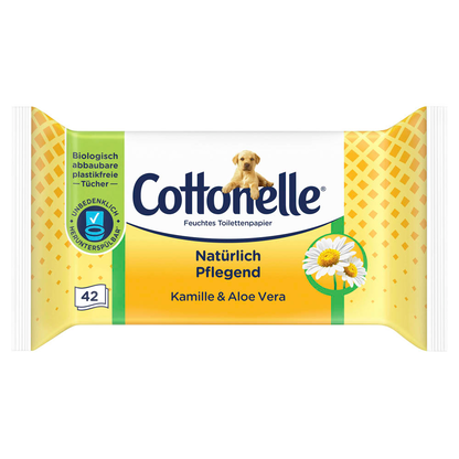 Artikelbild 8 für Cottonelle Feuchtes Toilettenpapier Natürlich Pflegend 1-lagig, 42 Tücher, Artikelnummer 500617