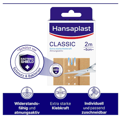 Artikelbild 3 für Hansaplast Pflaster CLASSIC 4808213002 beige 6,0 x 10,0 cm, 20 St., Artikelnummer 464931
