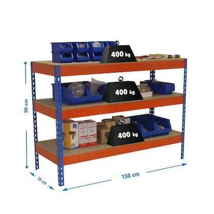Artikelbild 2 für Simonrack Werkbank SIMONWORK BASIC 3 orange, blau 150,0 x 75,0 x 90,0 cm, Artikelnummer 980735
